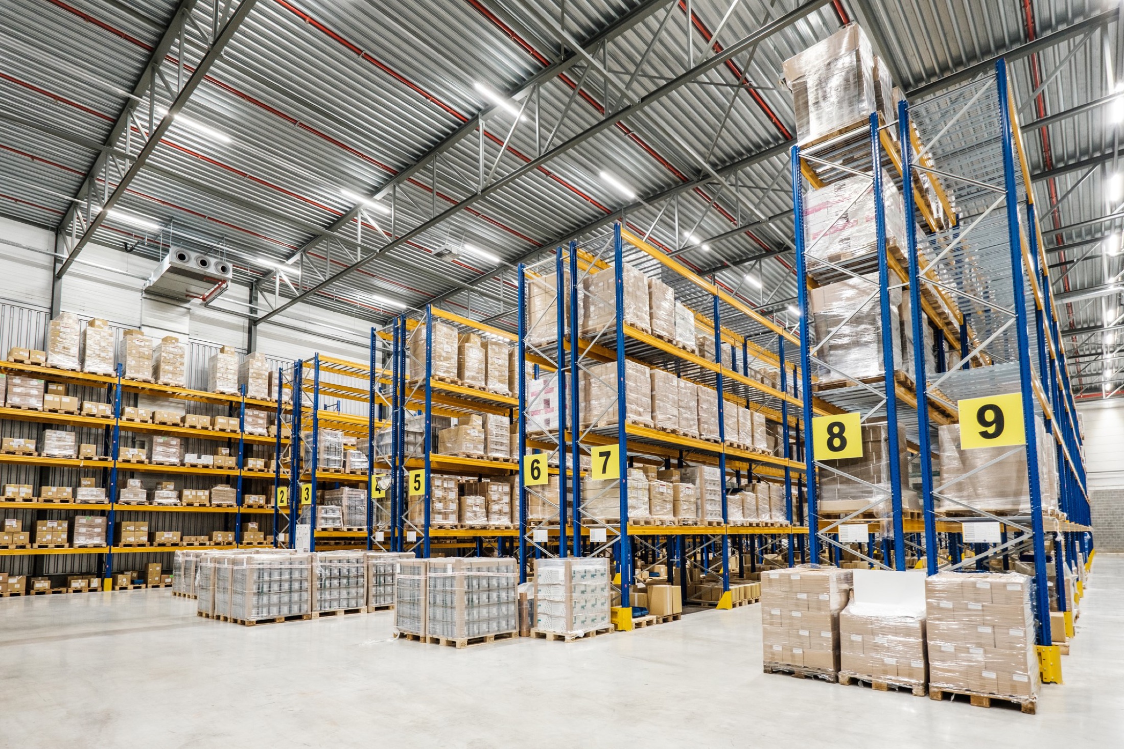LOGI-FIX warehouse with pallet racking and stored goods